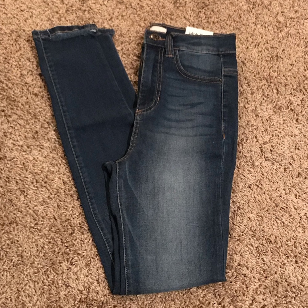 Sneak Peek High Rise Slit Knee Jeans